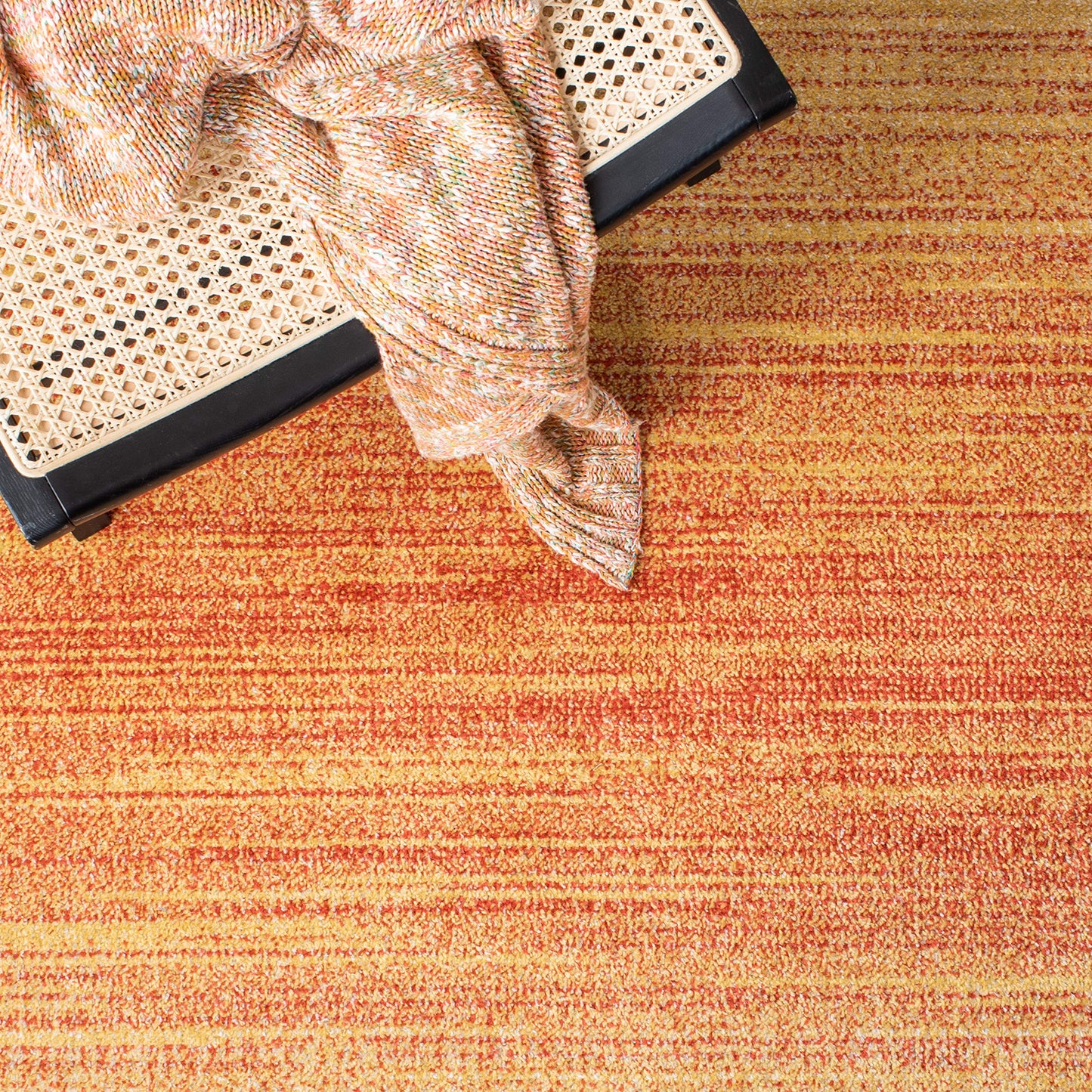 SAFAVIEH Area Rug 8x10 - Adirondack Collection - Large - Orange & Red, Modern Ombre Design, Non-Shedding & Easy Cleaning, Ideal for Living Room, Bedroom, Office, Dining Space (ADR142P)