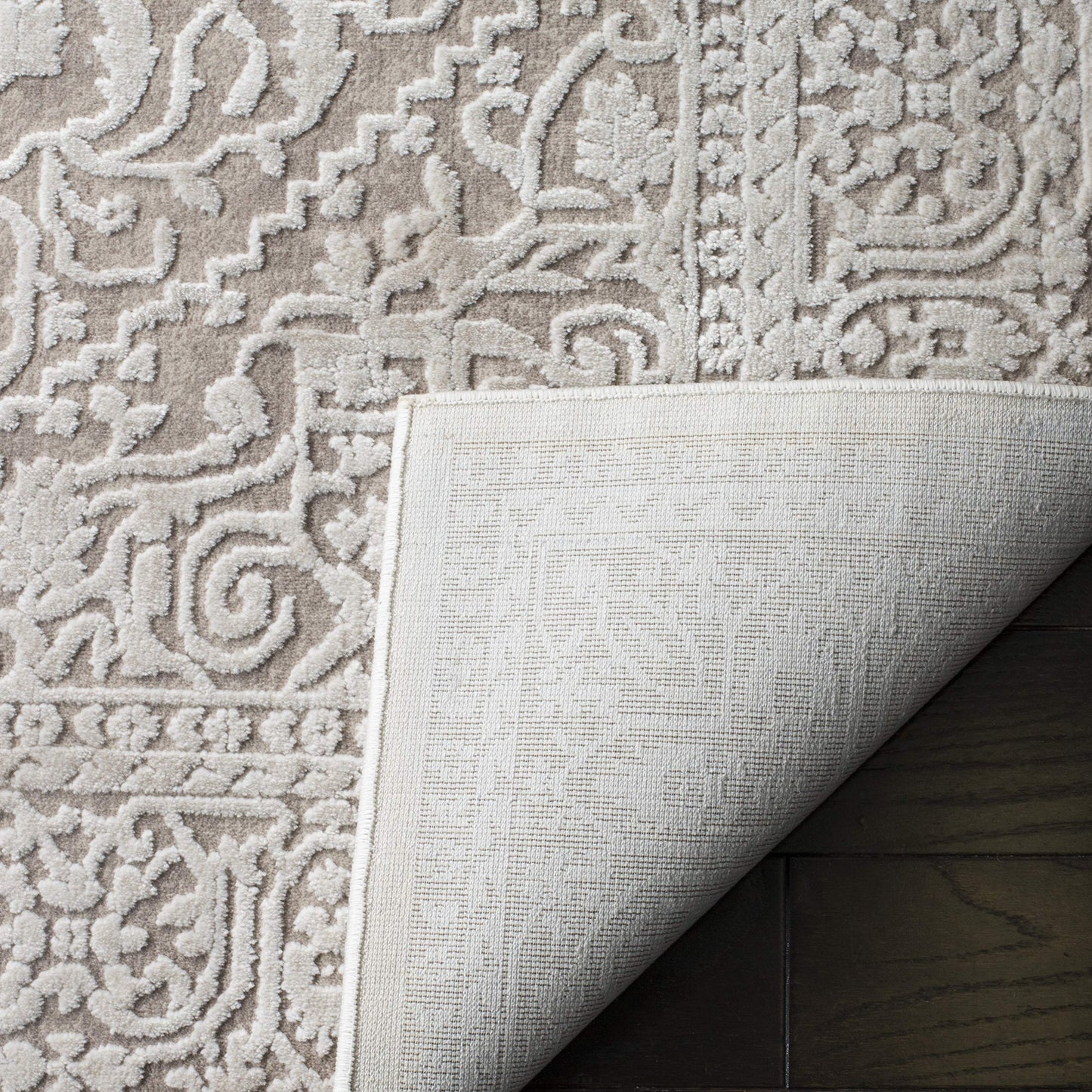 SAFAVIEH Area Rug 8x10 - Reflection Collection - Large - Beige & Cream, Non-Shedding & Easy Cleaning, Ideal for Living Room, Bedroom, Dining Space (RFT670A)