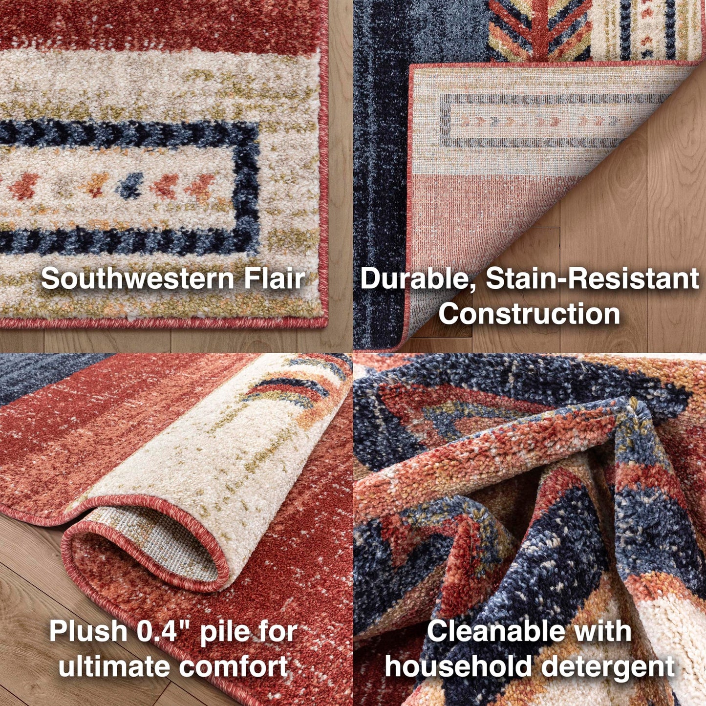 Well Woven Dustin Crimson Southwestern Medallion Area Rug 8x10 (7'10in x 10'6in)