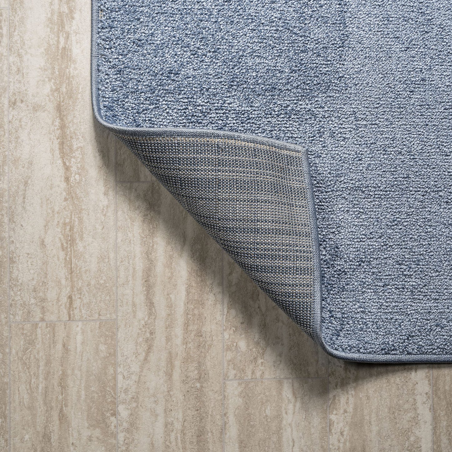 JONATHAN Y Haze Solid Low-Pile Classic Blue 7x7 Square Indoor Area Rug, Coastal,Bohemian,Minimalist,Classic, Easy-Cleaning for Living Room,Bedroom,Kitchen,Pet Friendly,Non-Shedding (SEU100F-7SQ)