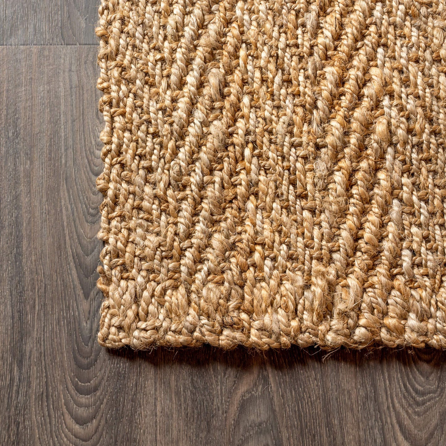 JONATHAN Y Espina Hand Woven Herringbone Chunky Jute Natural Indoor Area Rug, 5x8, Bohemian, Cottage, Easy-Cleaning for Living Room, Bedroom, Kitchen, Pet Friendly, Non-Shedding (NFR101A-5)