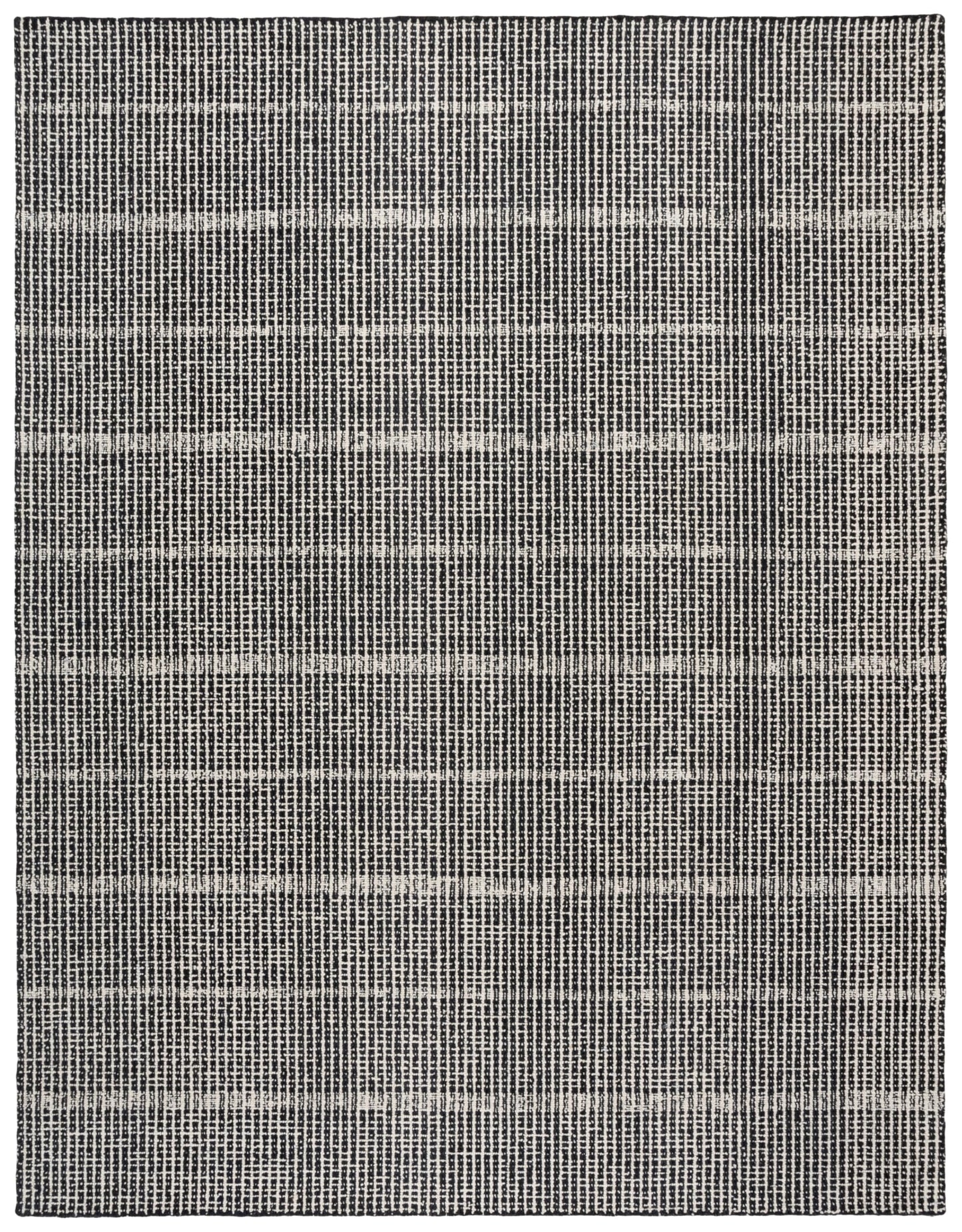 SAFAVIEH Abstract Collection Area Rug - 6' x 9', Black & Ivory, Handmade Wool, Ideal for High Traffic Areas in Living Room, Bedroom (ABT482Z)