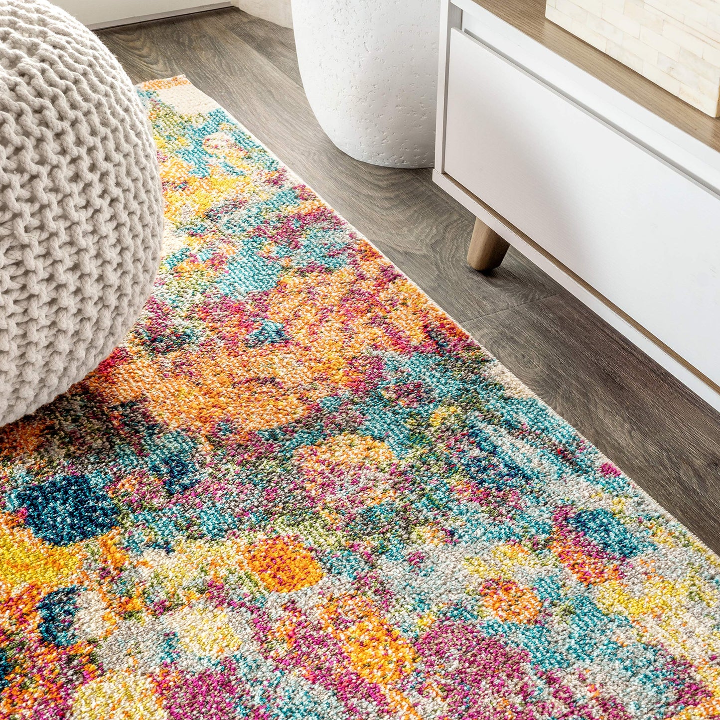 JONATHAN Y Modern Abstract Multi/Yellow Indoor Area Rug, 8x10, Contemporary POP, Transitional, Easy-Cleaning for Living Room, Bedroom, Kitchen, Pet Friendly, Non-Shedding (CTP108A-8)