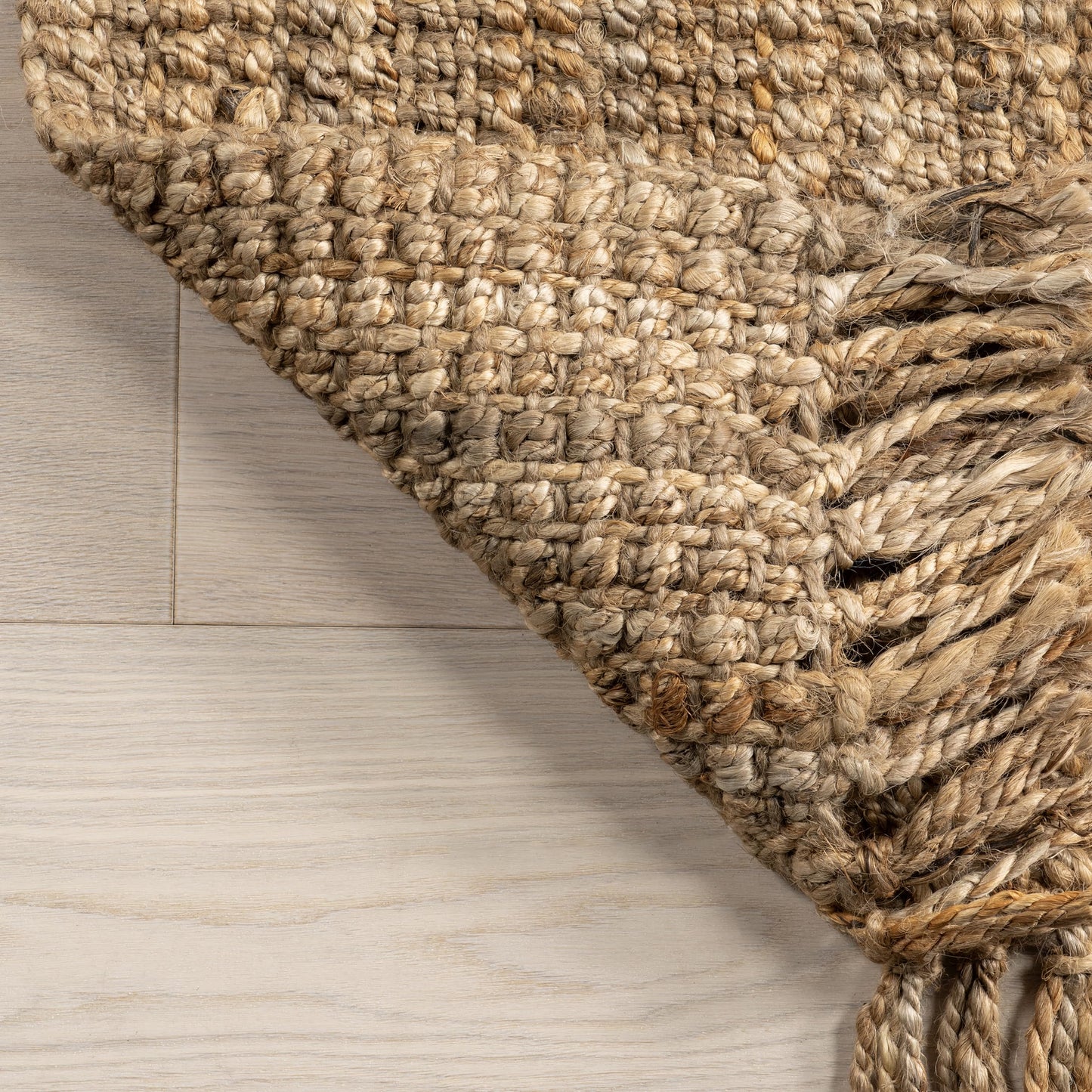 Nuloom Daniela Natural, 3' x 5', Handmade, Jute, Tassel, Soft and Textured, High Traffic, Stain Resistant, Easy Clean, Durable Area Rug for Bedroom, Living Room, Dining Space, Foyer, Entryway