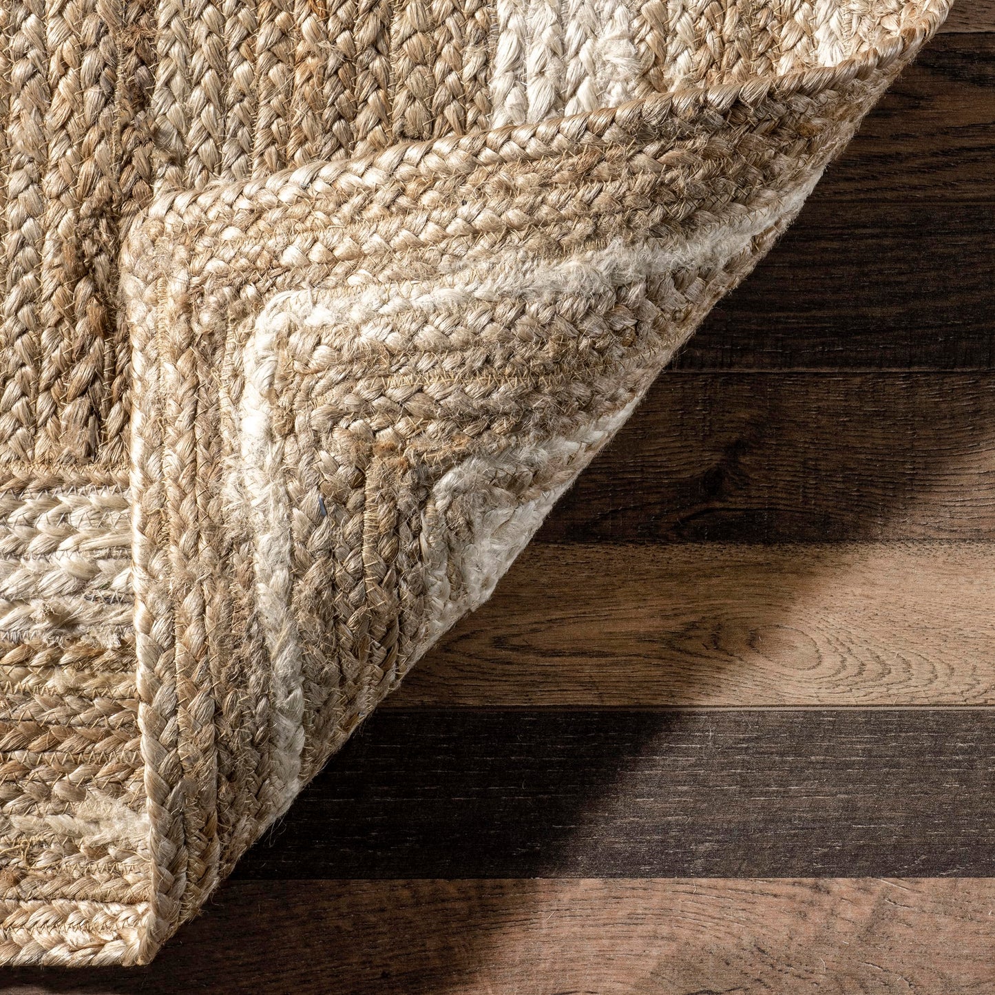 nuLOOM Rikki Coastal Braided Jute Runner Rug, 2' 6" x 10', Off-white