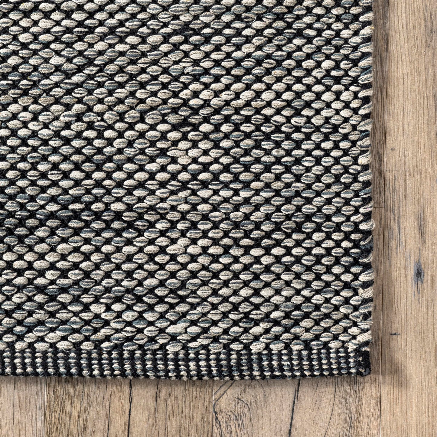 Nuloom Alessi Hand Woven, Grey, 11'6" x 14'6", Solid, Cotton, Soft and Gentle, High Traffic, Stain Resistant, Easy Clean, Durable Area Rug for Bedroom, Living Room, Dining Space, Den, Foyer, Entryway