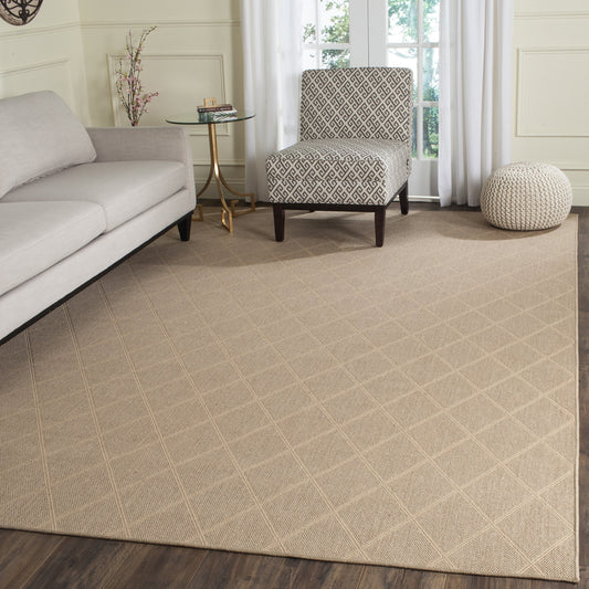 SAFAVIEH Area Rug 8x10 - Palm Beach Collection - Large - Seagrass, Sisal Jacquard Weave, Ideal for Living Room, Bedroom, Office, Dining Space (PAB514A)