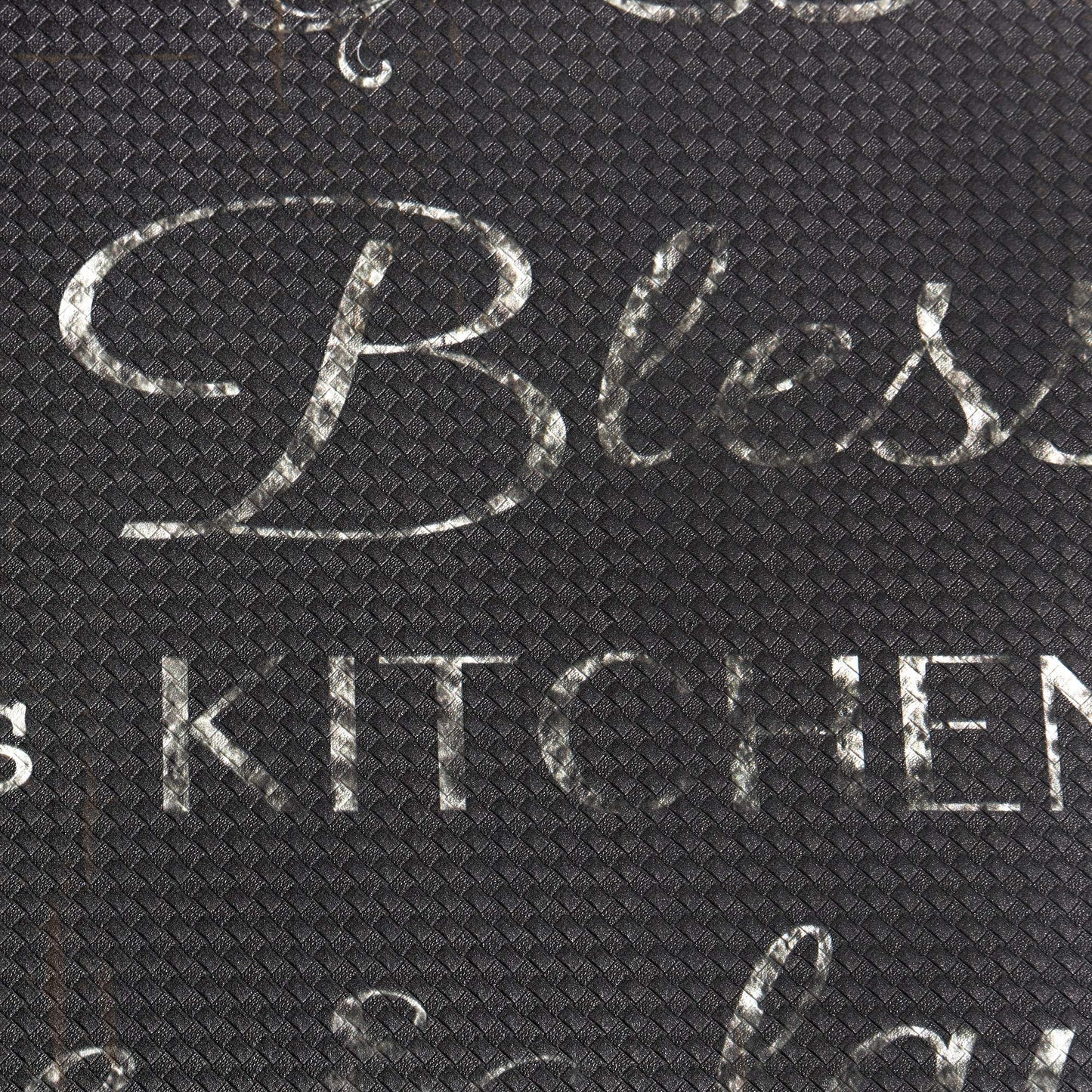 J&V TEXTILES Anti Fatigue Kitchen Mat - Kitchen Mat Cushioned Anti Fatigue, Kitchen Floor Mats Cushioned, Non Slip Waterproof Mat Standing Desk, 20x36x1/2 inches (Bless This Kitchen)