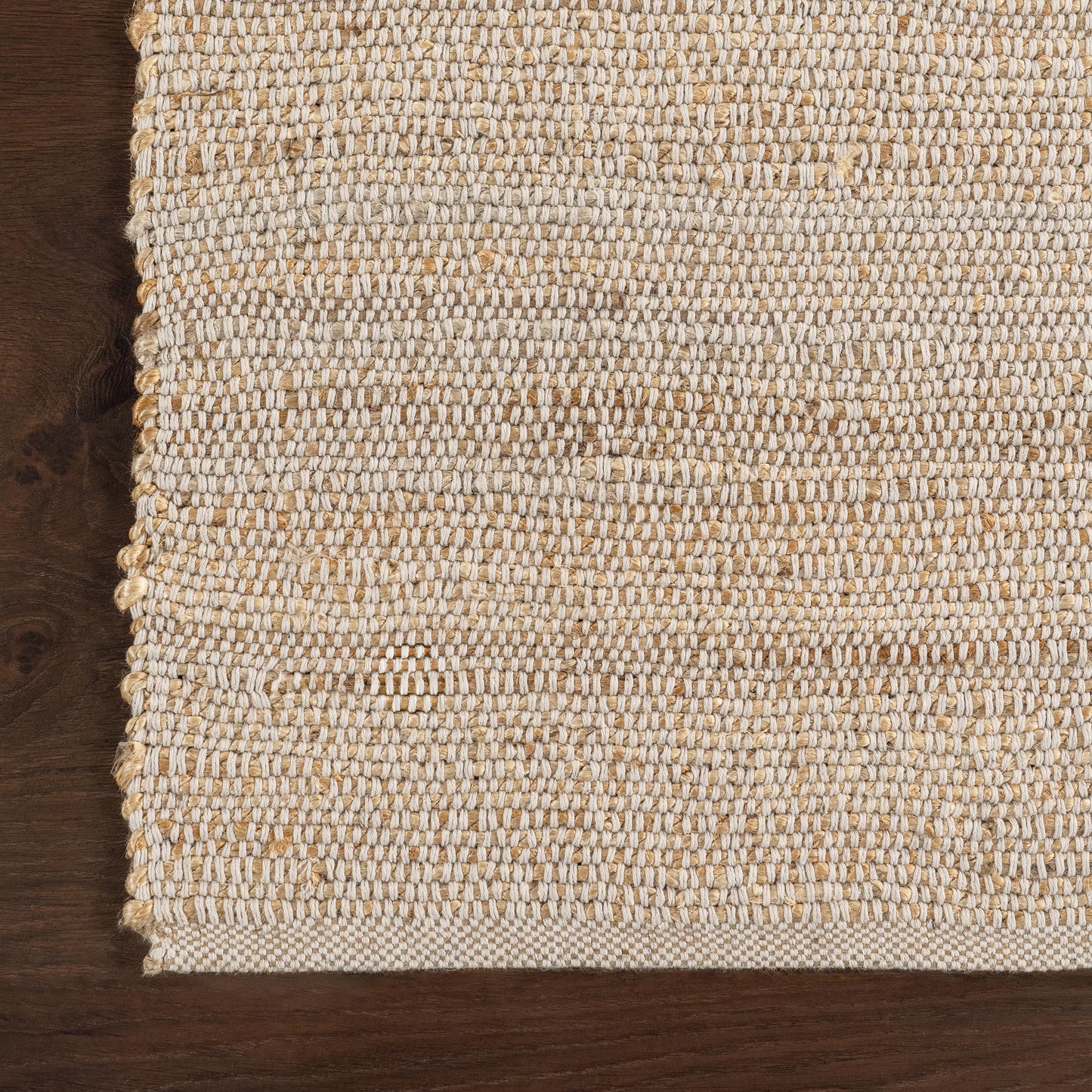 nuLOOM 3x5 Elfriede Jute & Cotton Hand Woven Area Rug, Natural, Solid Rustic Farmhouse Style, Weaved Design, Natural Fiber, For Bedroom, Living Room, Dining Room, Hallway, Office, Entryway