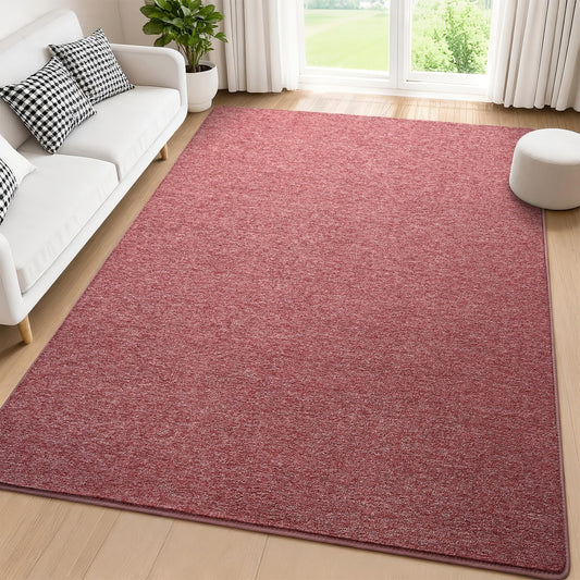 Tepook Soft Rugs for Living Room Bedroom, 6x9 Red and White Modern Washable Non-Slip Area Rug, Indoor Memory Foam Carpets for Boys Girls Room Home Decor