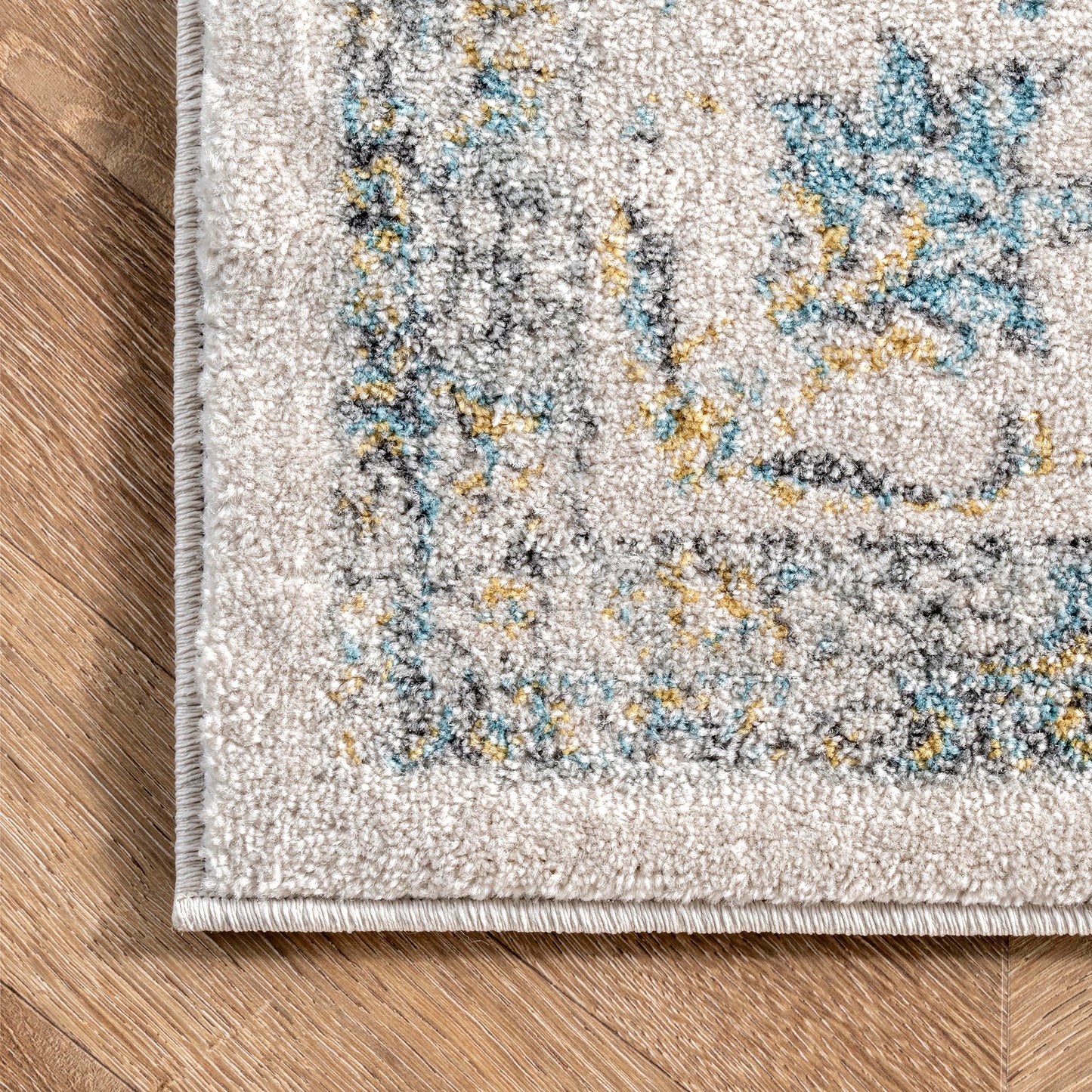Nuloom Verona Blue/Off-White, 5' x 8' Oval, Vintage Medallion, Soft and Cozy, High Traffic, Stain Resistant, Easy Clean, Durable Area Rug for Bedroom, Living Room, Dining Space, Den, Foyer, Entryway