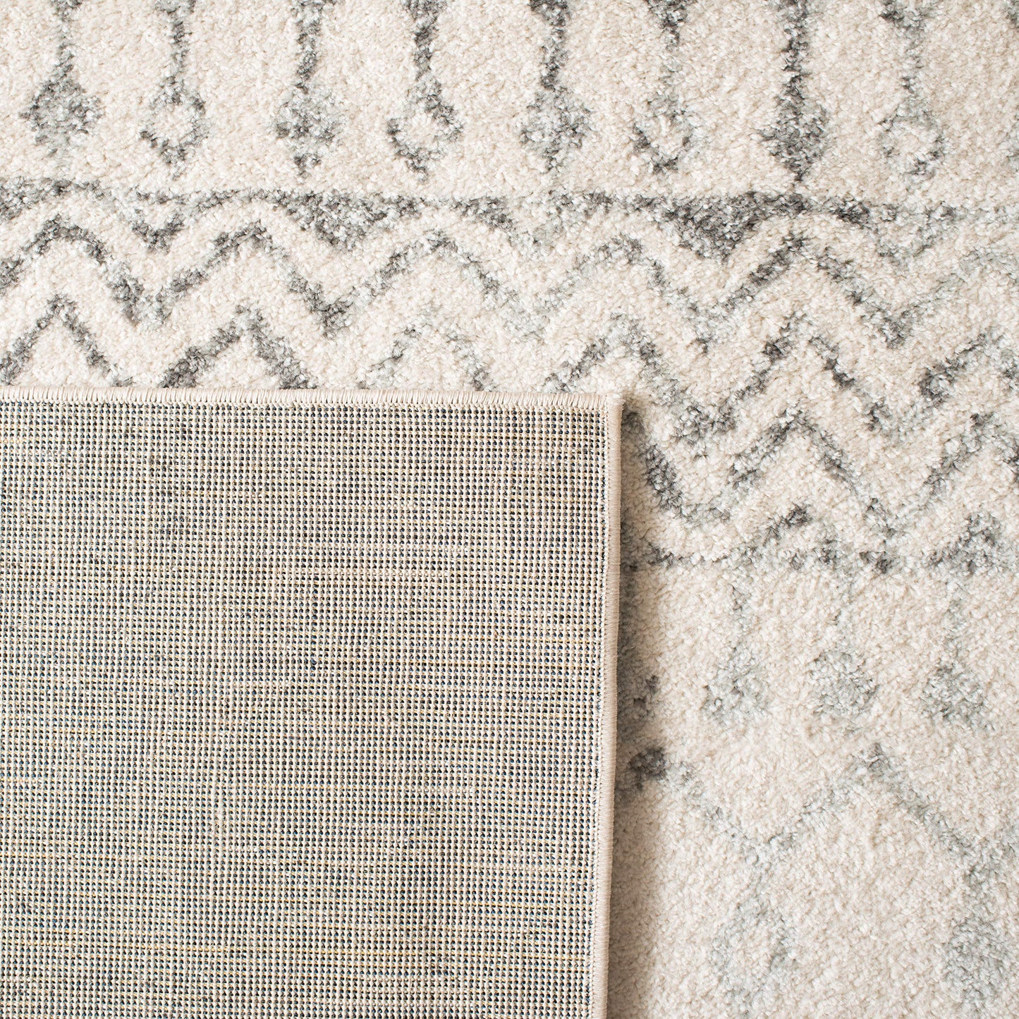 SAFAVIEH Area Rug 10x13 - Tulum Collection - Large - Ivory & Grey, Moroccan Boho Distressed Design, Non-Shedding & Easy to Clean, Ideal for Living Room, Bedroom, Dining Space (TUL270A)