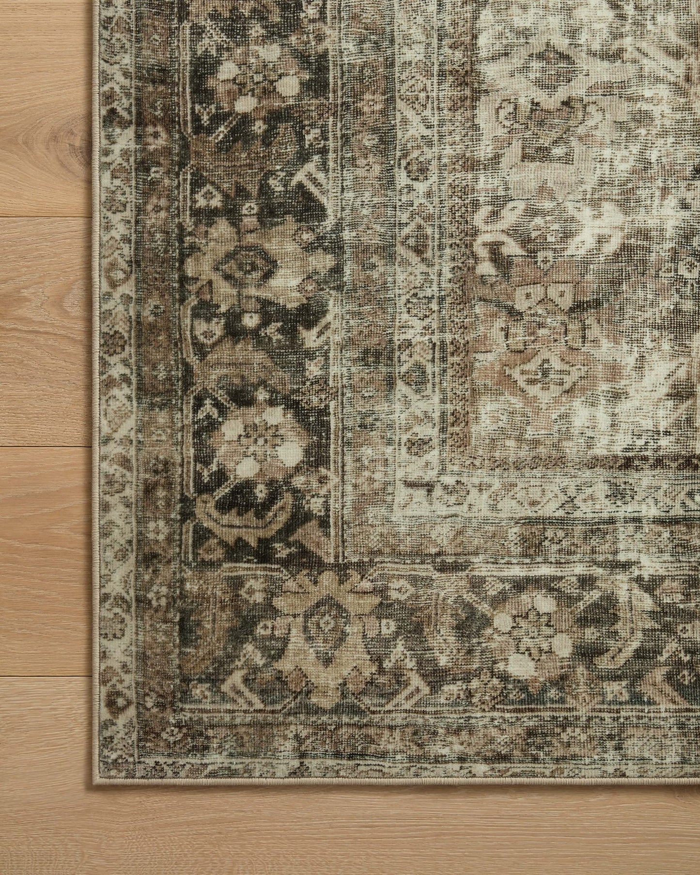 Loloi Magnolia Home by Joanna Gaines Sinclair Collection SIN-01 Pebble/Taupe 2'-3" x 9'-6", .25" Pile Height, Machine Washable, Runner Rug
