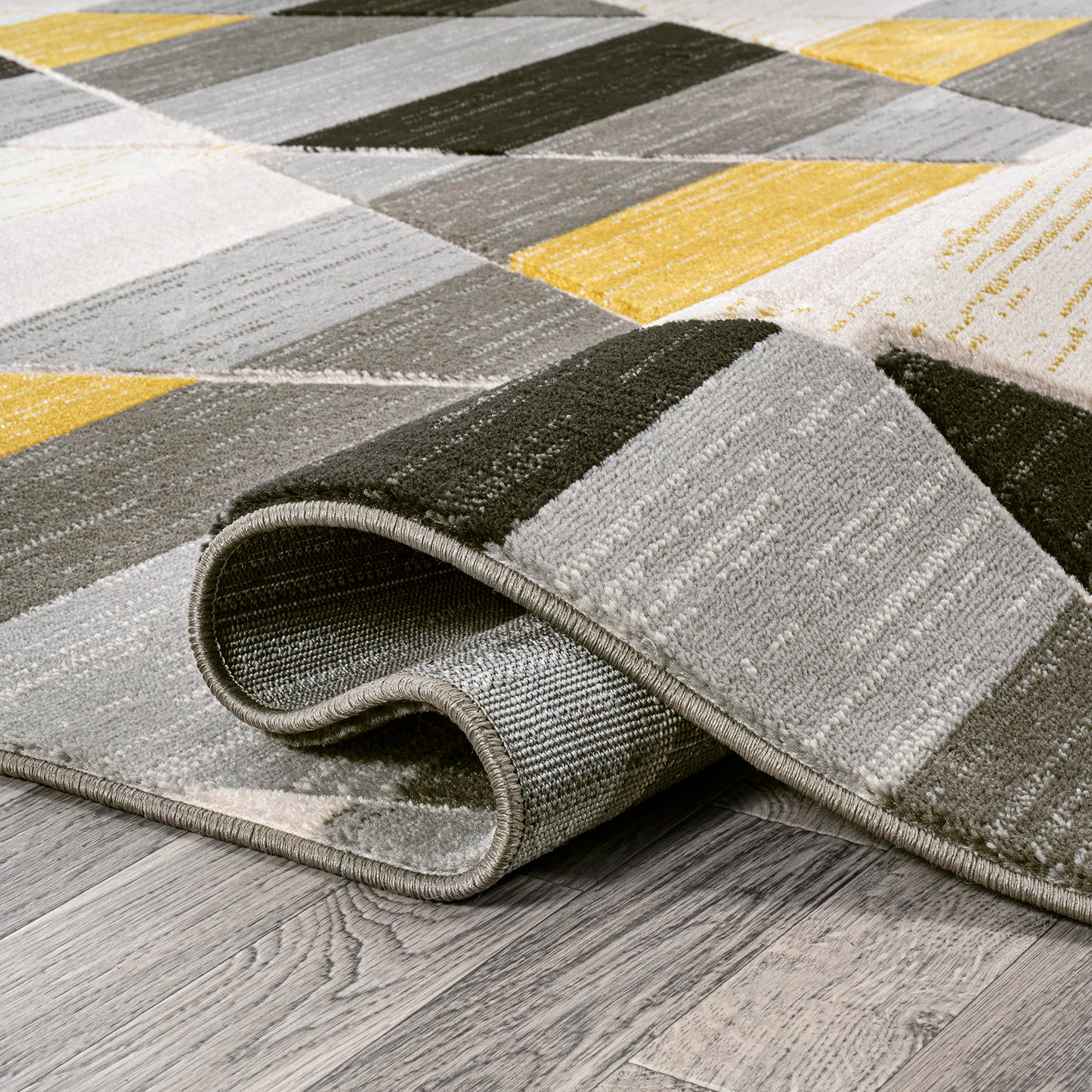 JONATHAN Y Retro Diamonds Yellow/Gray/Cream Runner Rug 2X8 ft, Kehoe Geometric for Living Room, Bedroom, Kitchen, Office, Easy-Cleaning, High Traffic, Pet-Friendly, Non-Shedding UNQ101A-28