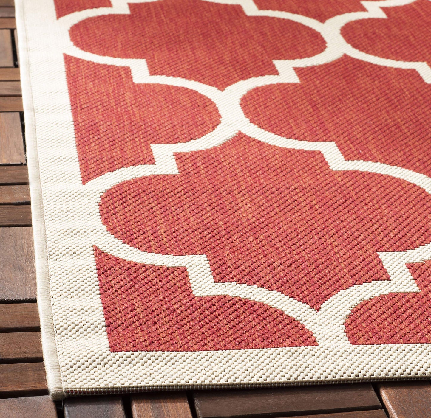 SAFAVIEH Washable Rug Outdoor Courtyard Collection - 9' x 12', Blue & Beige, Non-Shedding & Easy Cleaning, Ideal for Patio, Backyard, Mudroom (CY6914-243)