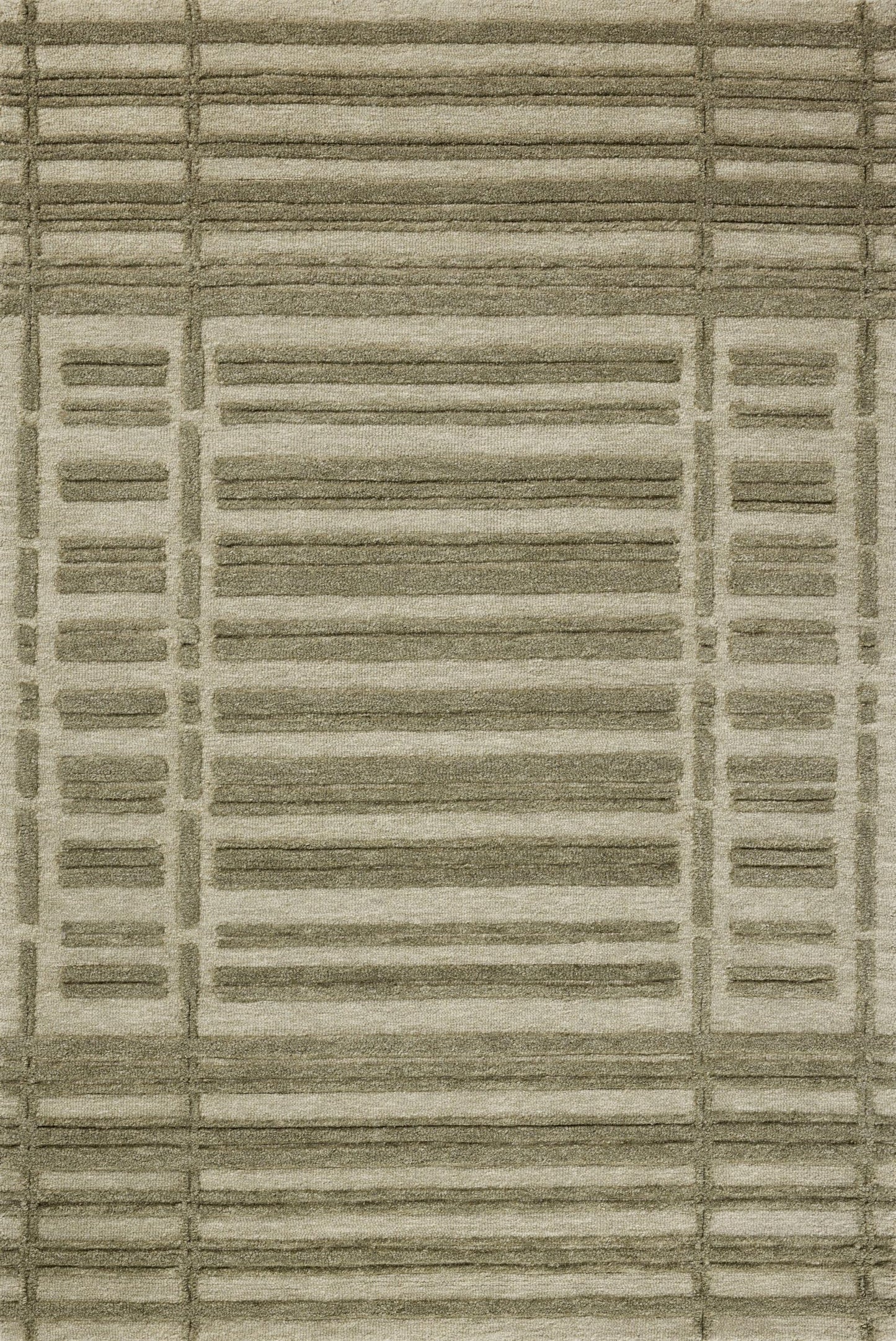 Loloi Chris Loves Julia Bradley Collection, Sage & Olive, 5'-0" x 7'-6" Area Rug – Classic Striped Area Rugs for Living Room, Bedroom, Entryway & Hallway, High Traffic Area Home Decor Rug