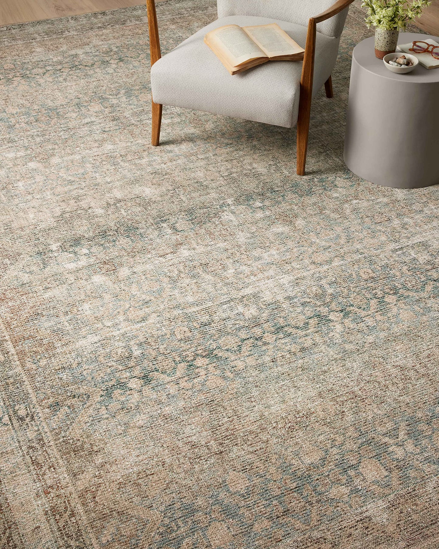 Loloi Angela Rose Aubrey Collection AUB-03 Jade/Natural 10'-0" x 14'-0", .19" Pile Height, Area Rug