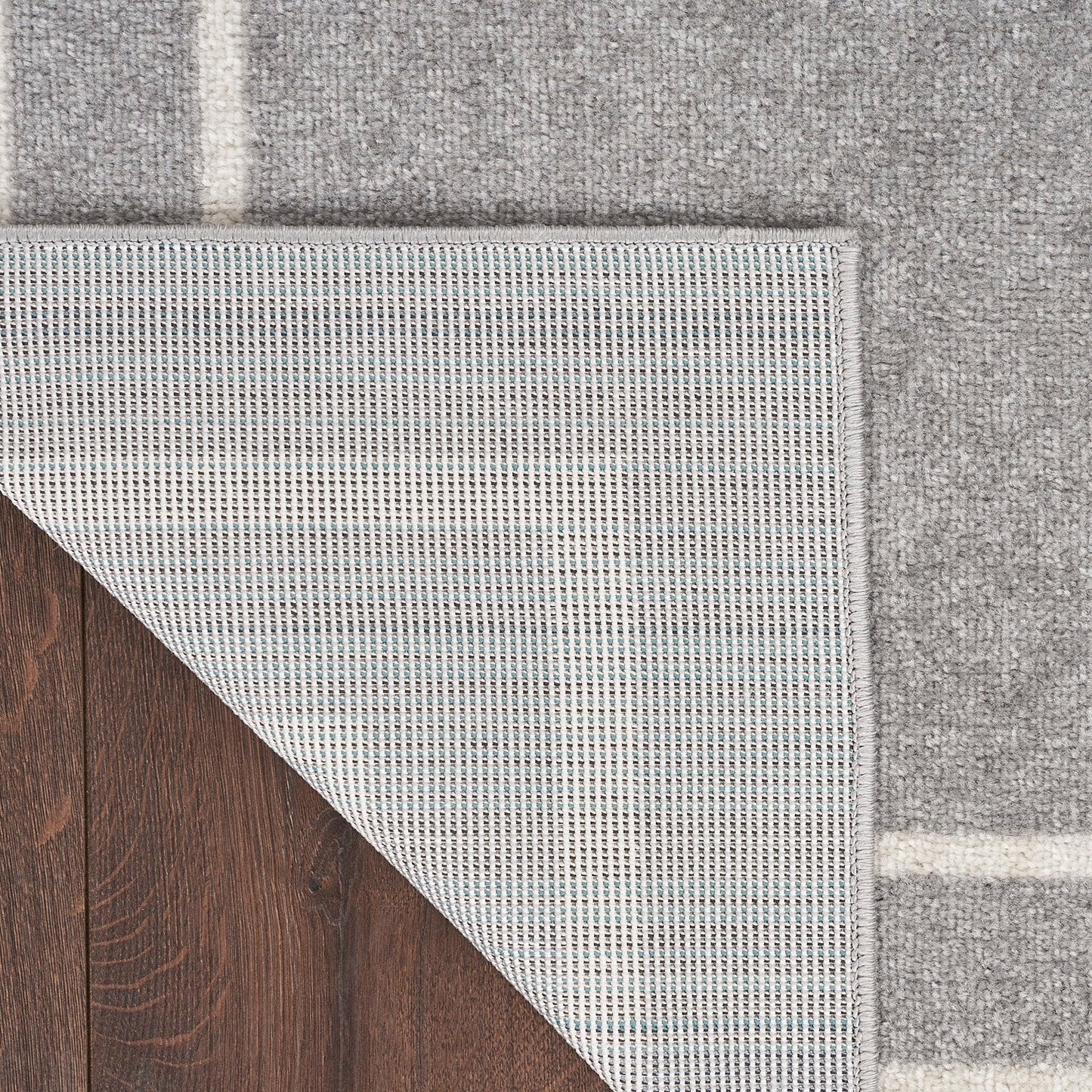 Nourison Home Nourison Essentials Grey Ivory 5' x Square Area Rug - Easy Clean, Non Shedding, Bed Room, Living Room, Dining Room, Kitchen (5' x Square)