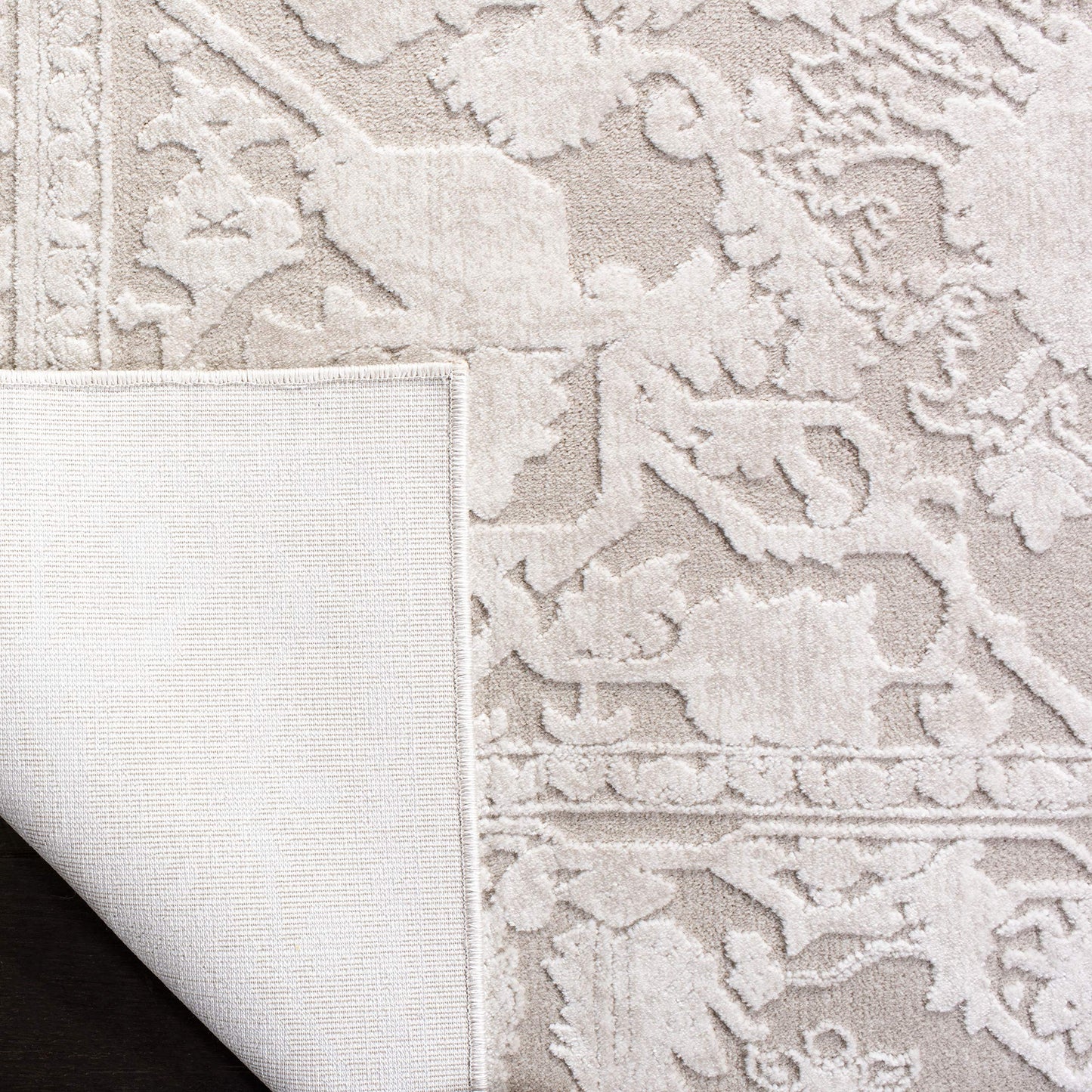 SAFAVIEH Area Rug 6x8 - Reflection Collection - Cream & Ivory, Non-Shedding & Easy Cleaning, Ideal for Living Room, Bedroom (RFT665D)