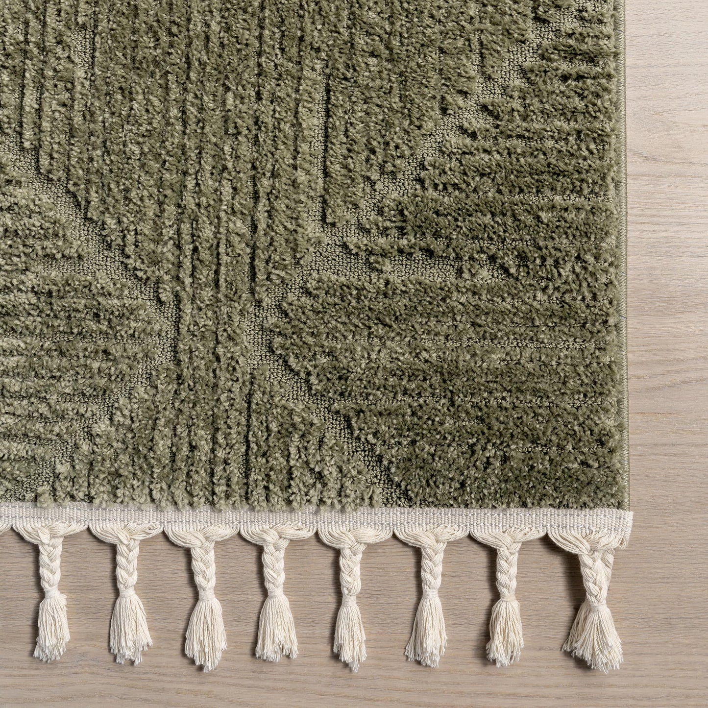 Nuloom Kerry Green, 5'3" x 7'6", Geometric, Soft and Cozy, High Traffic, Stain Resistant, Easy Clean, Durable Area Rug for Bedroom, Living Room, Dining Space, Den, Foyer, Entryway