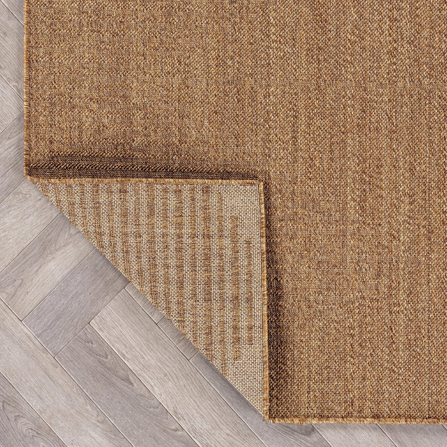 Rugshop Geometric Indoor Outdoor Flat Woven Area Rug,Natural Jute-Style,Easy-Care Patio Rug for Backyard Porch Deck Balcony, 5' x 7' Natural/Jute