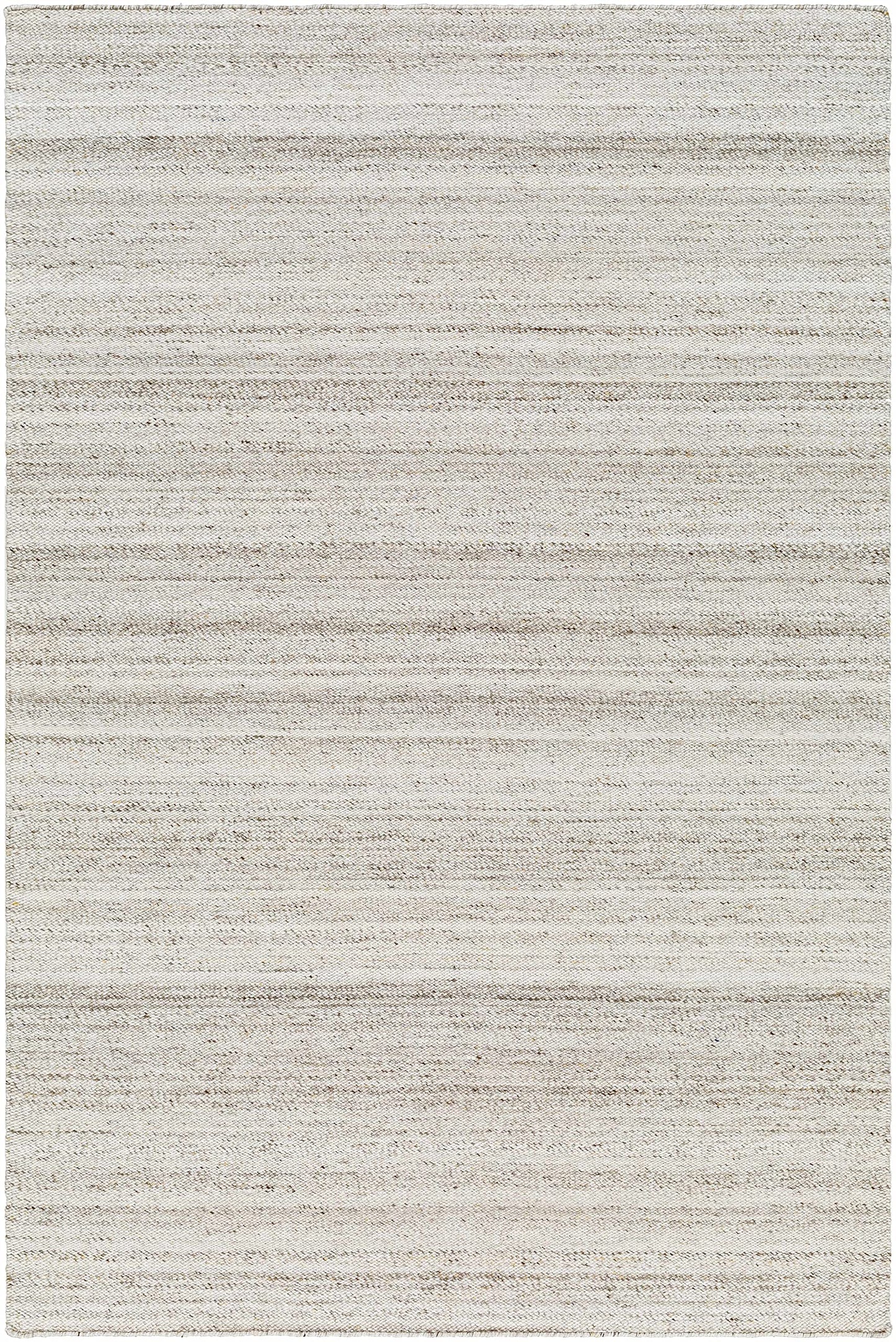 Hauteloom Amrit Recycled Material Living Room, Bedroom Area Rug - Contemporary - Light Gray, Cloud Gray, Multi Brown - 2' x 3'