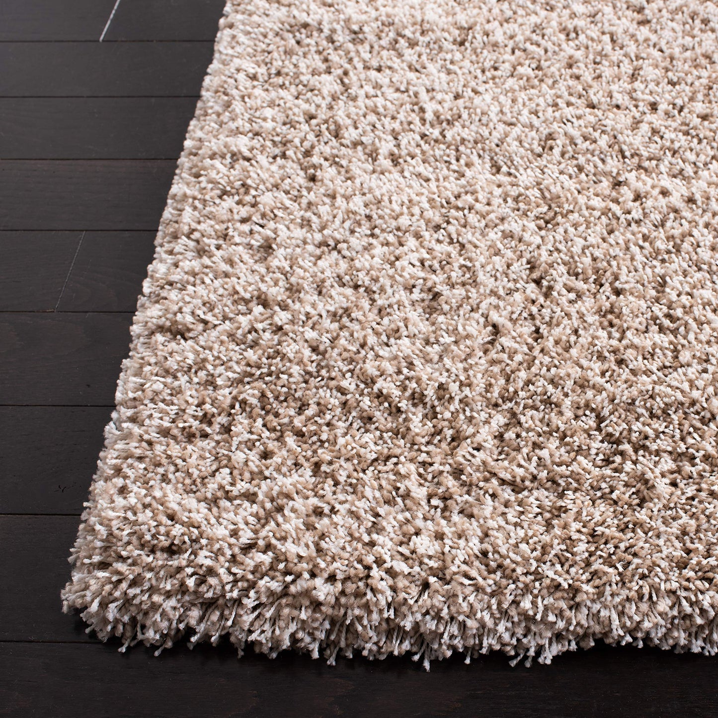 SAFAVIEH California Shag Collection Area Rug - 6'7" x 9'6", Beige, Non-Shedding & Easy to Clean, Ultra Plush Thick Pile, Ideal for Living Room, Bedroom, Dining Space (SG151-1313)