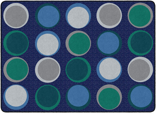 Flagship Carpets Sitting Spots Classroom Educational Area Rug for Kids and Teachers, Durable Quality for Schools, Preschool, Daycare, Learning Centers, and Home, 6' x 8'4" - Cool Blue