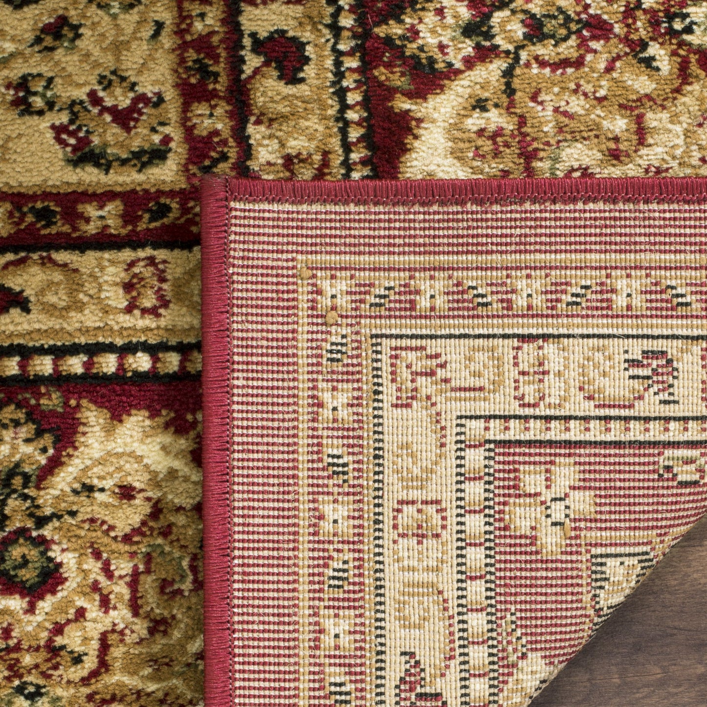 SAFAVIEH Lyndhurst Collection Accent Rug - 4' x 6', Multi & Red, Traditional Oriental Design, Non-Shedding & Easy Care, Ideal for High Traffic Areas in Entryway, Living Room, Bedroom (LNH221B)