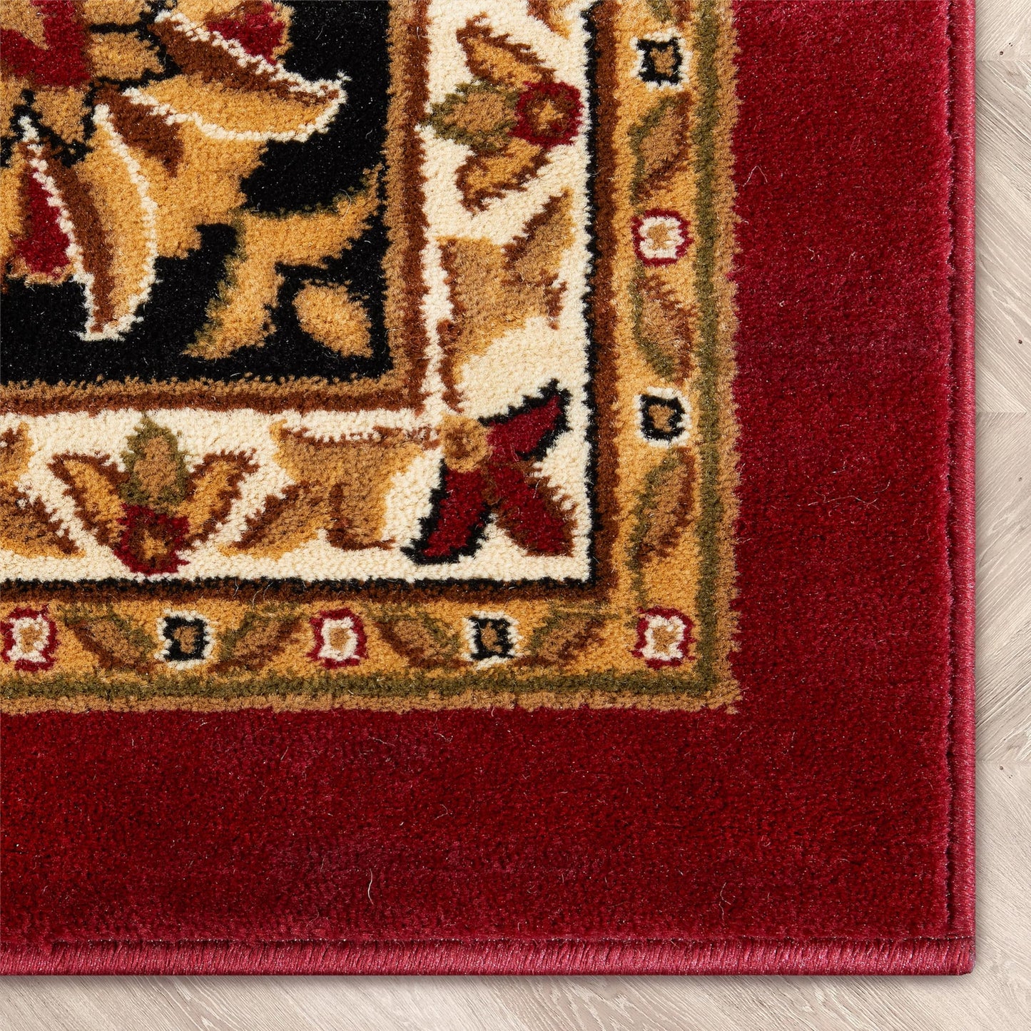 Well Woven Barclay Collection Medallion Kashan Red 8x10 Area Rug - for Living Room, Bedroom, and Dining Room
