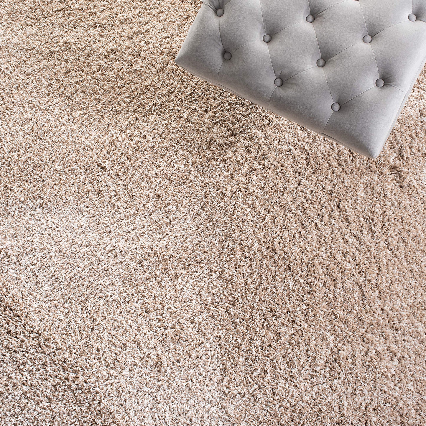 SAFAVIEH Area Rug 8x10 - California Shag Collection - Large - Beige, Non-Shedding & Easy to Clean, Ultra Plush Thick Pile, Ideal for Living Room, Bedroom, Dining Space (SG151-1313)