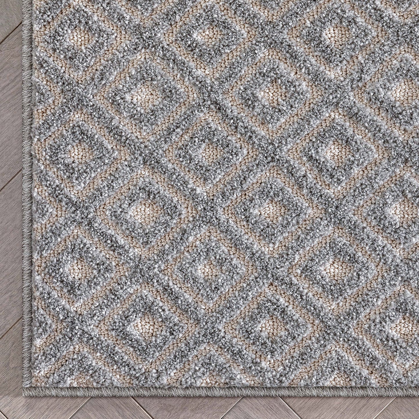 Well Woven Custom Size Runner - Choose Your Length - Piano Charcoal Grey Tribal Diamond Geometric 27 Inches Wide x 25 Feet Long Runner (27" x 25' Runner) Feet Long Rug