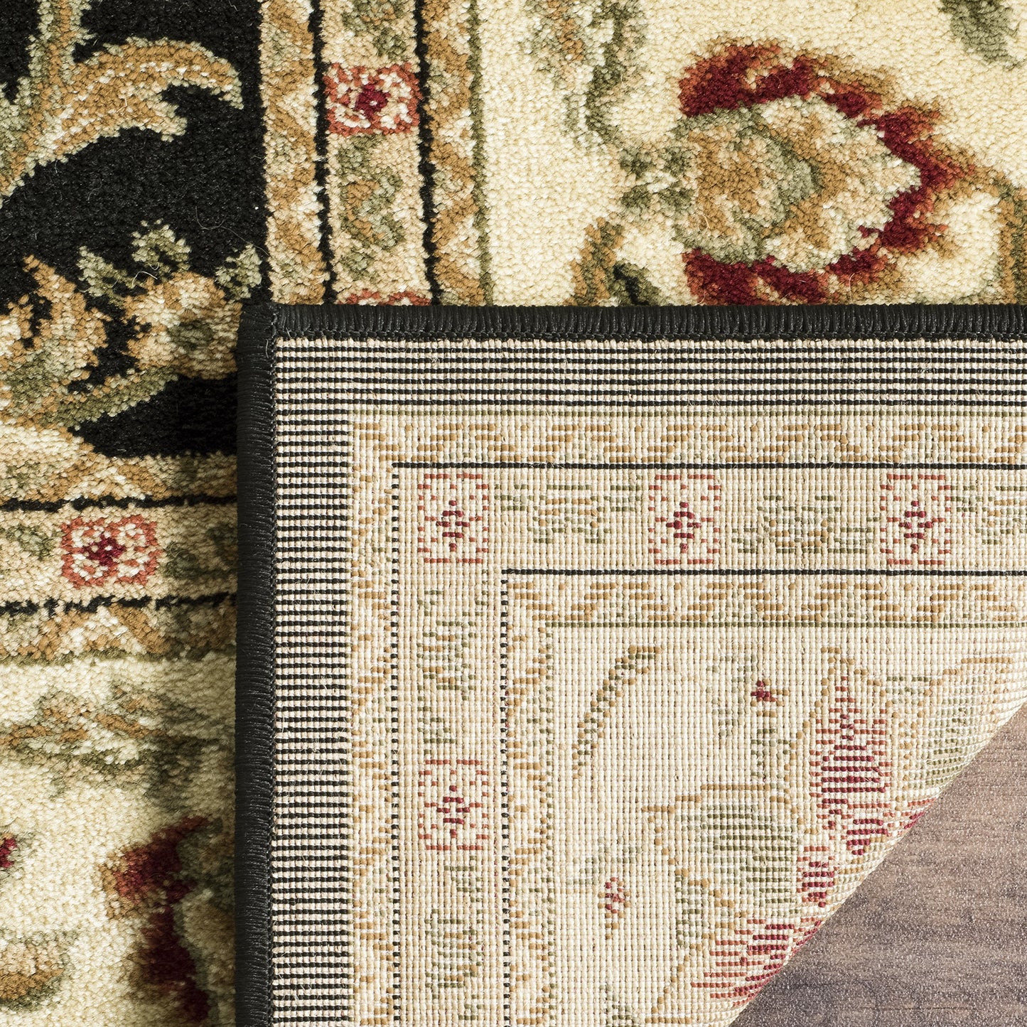 SAFAVIEH Lyndhurst Collection Runner Rug - 2'3" x 8', Black & Ivory, Traditional Oriental Design, Non-Shedding & Easy Care, Ideal for High Traffic Areas in Living Room, Bedroom (LNH212A)