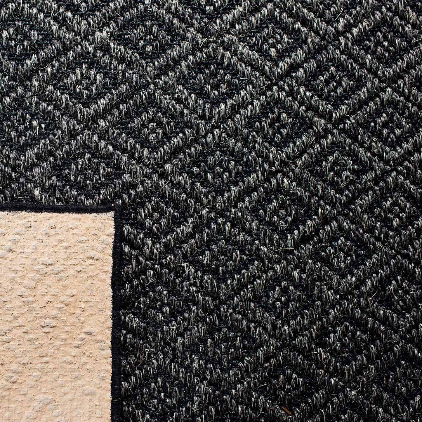 SAFAVIEH Area Rug 8x10 - Palm Beach Collection - Large - Charcoal, Sisal Jacquard Weave, Ideal for Living Room, Bedroom, Office, Dining Space (PAB411A)