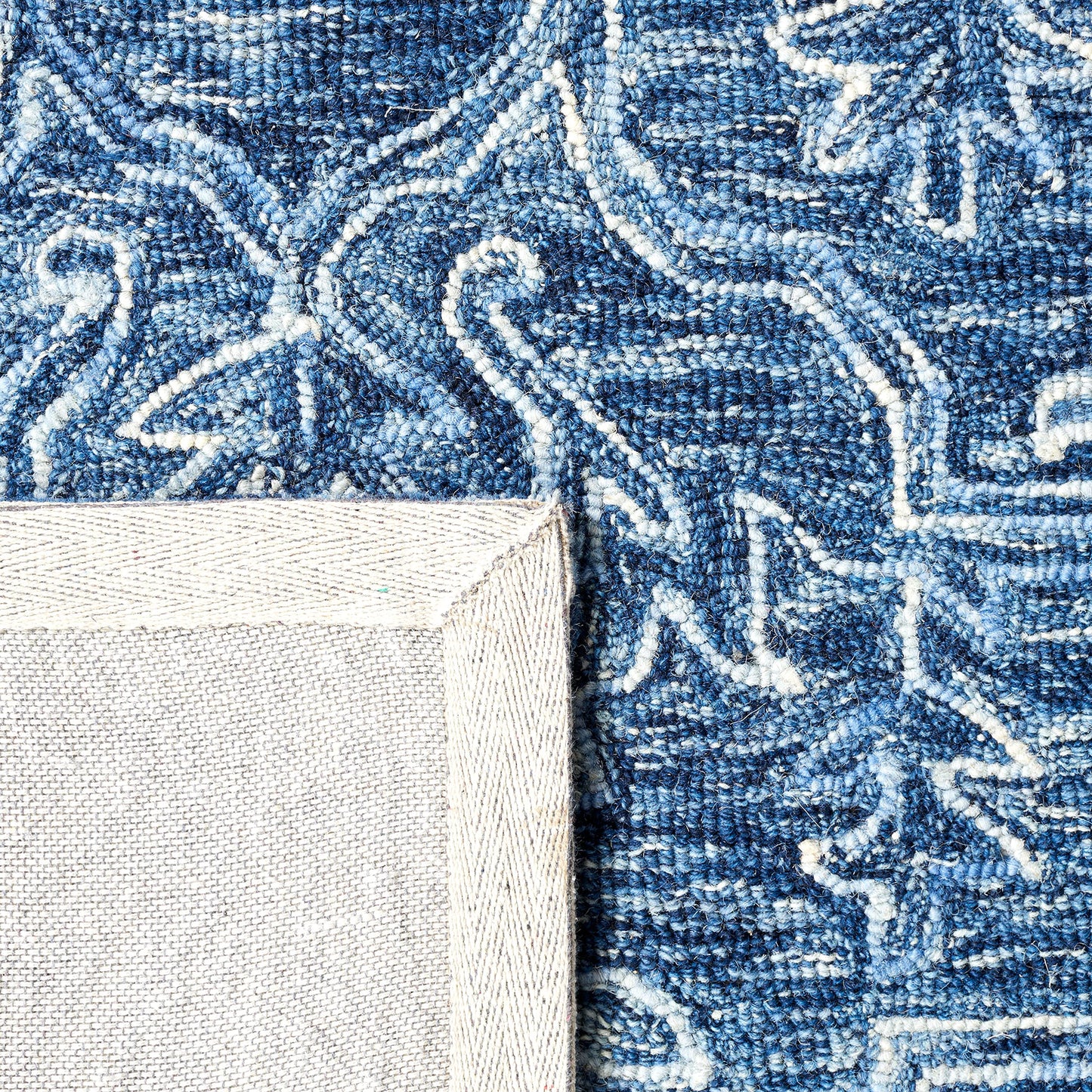 SAFAVIEH Area Rug 8x10 - Metro Collection - Large - Blue, Handmade Wool, Ideal for Living Room, Bedroom, Office, Dining Space (MET115M)