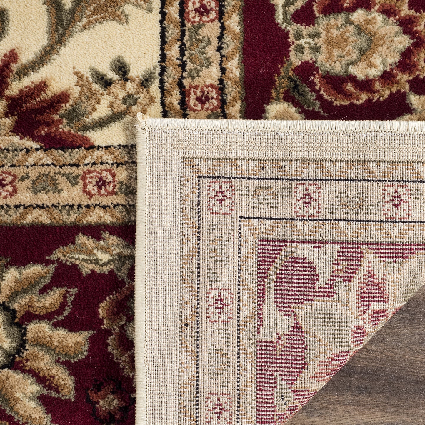 SAFAVIEH Lyndhurst Collection Accent Rug - 2'3" x 4', Ivory & Red, Traditional Oriental Design, Non-Shedding & Easy Care, Ideal for High Traffic Areas in Entryway, Living Room, Bedroom (LNH212K)