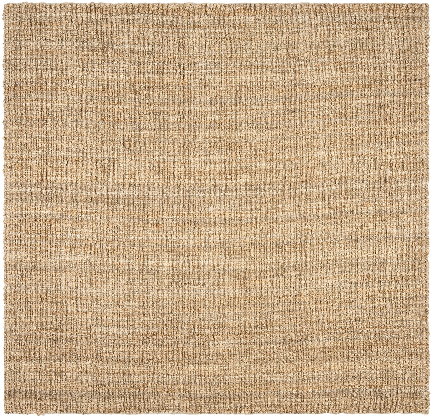 SAFAVIEH Area Rug 4' Square - Natural Fiber Collection - Natural Brown, Handmade Jute, Farmhouse Style, Chunky Textured Thick Pile (NF447A)