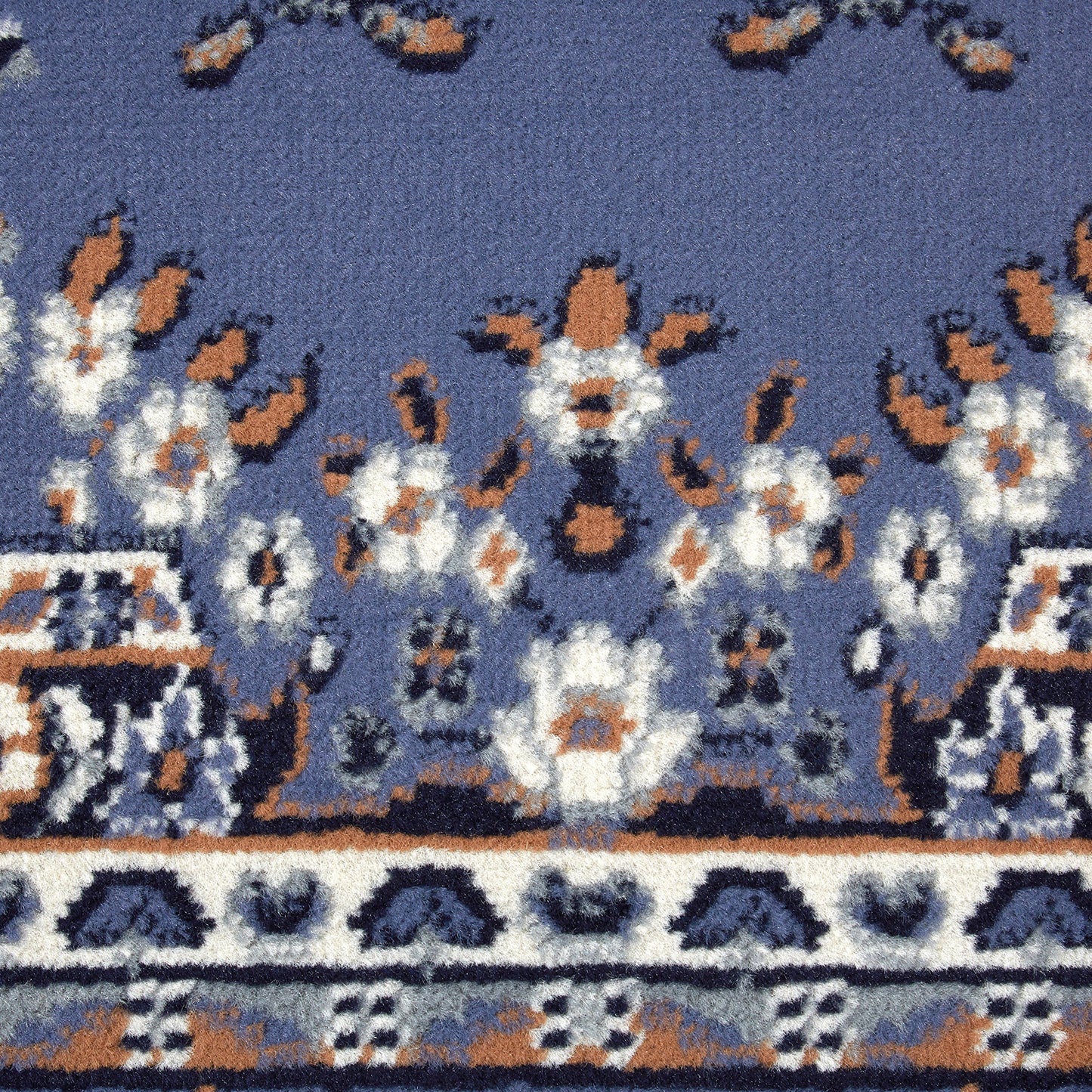Home Dynamix Premium Sakarya Traditional Medallion Area Rug, Country Blue/Brown, 7'8"x10'7"